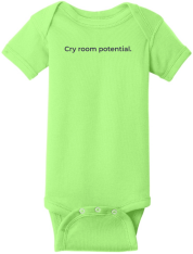 Cry Room Potential, Onesie - Key Lime Green
